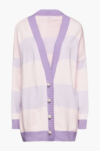 OLIVIA RUBIN Striped knitted cardigan