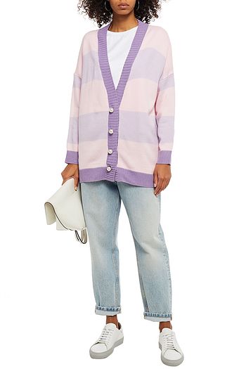 OLIVIA RUBIN Striped knitted cardigan