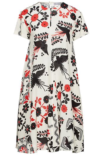 REDVALENTINO Printed silk crepe de chine mini dress
