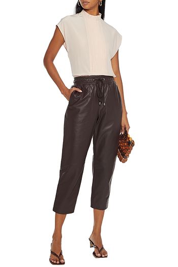 CHLOÉ Pintucked silk crepe de chine top