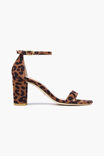 STUART WEITZMAN Leopard-print suede sandals