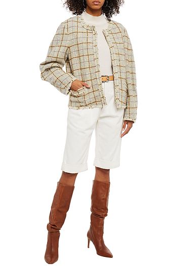 ISABEL MARANT ÉTOILE Ovia checked wool-blend bouclé-tweed jacket