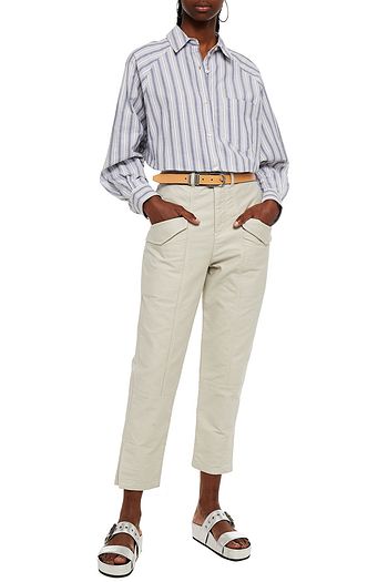 ISABEL MARANT ÉTOILE Cropped cotton tapered pants
