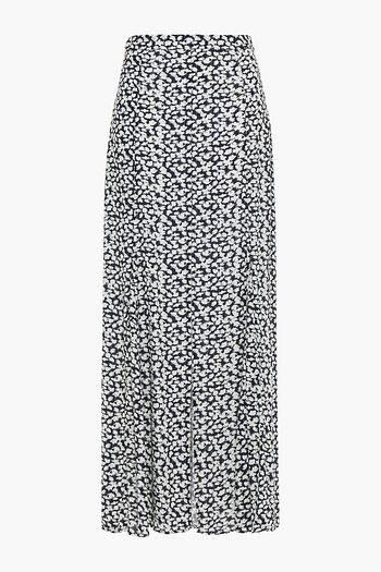 VIX PAULA HERMANNY Malia pleated floral-print voile maxi skirt