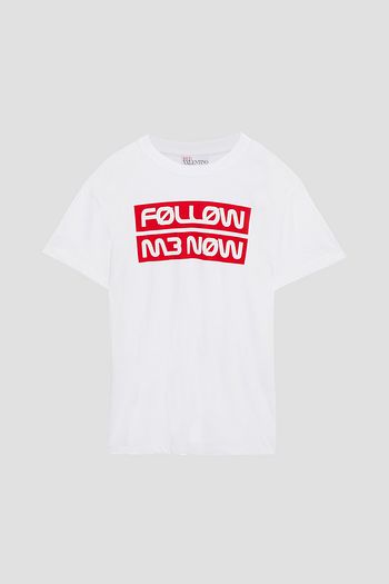 REDVALENTINO Printed cotton-jersey T-shirt