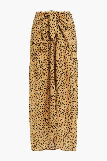 VIX PAULA HERMANNY Lassi Ruffle leopard-print voile pareo
