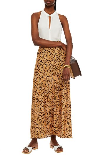 VIX PAULA HERMANNY Lassi Dora wrap-effect leopard-print voile maxi skirt