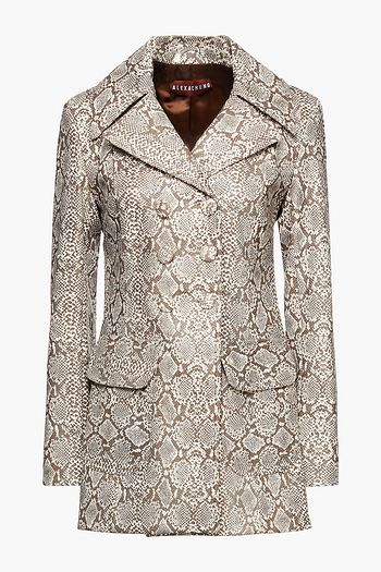 ALEXACHUNG Faux snake-effect leather blazer