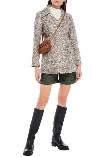 ALEXACHUNG Faux snake-effect leather blazer