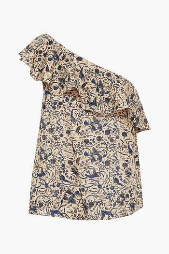 ISABEL MARANT ÉTOILE Thom one-shoulder printed linen top