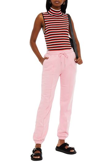NINETY PERCENT Striped organic merino wool turtleneck top