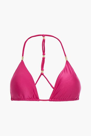 VIX PAULA HERMANNY Embellished triangle bikini top