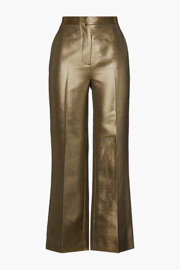 ALEXACHUNG Lurex kick-flare pants