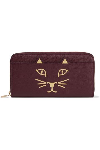 CHARLOTTE OLYMPIA Feline printed textured-leather continental wallet