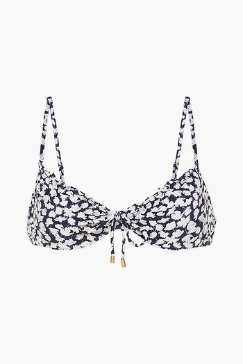 VIX PAULA HERMANNY Maia bow-detailed printed underwired bikini top