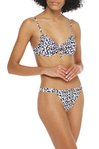 VIX PAULA HERMANNY Maia bow-detailed printed underwired bikini top