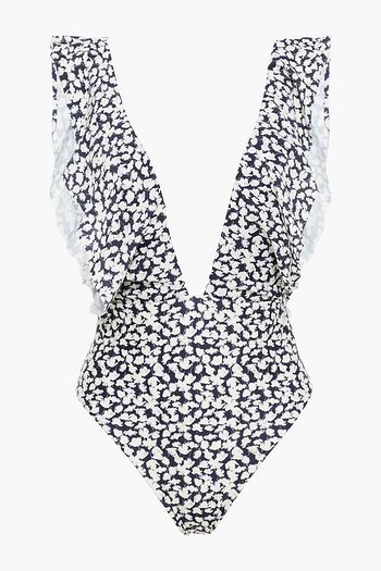 VIX PAULA HERMANNY Liz ruffled printed swimsuit