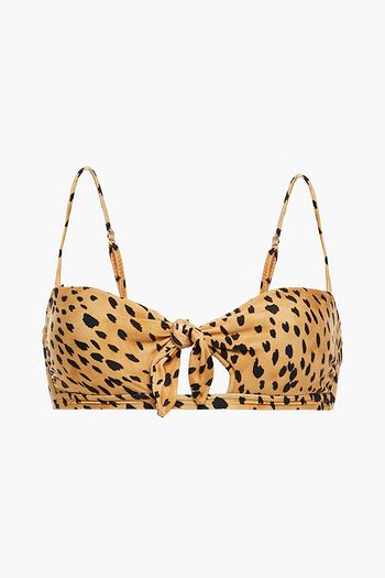 VIX PAULA HERMANNY Knotted leopard-print bikini top