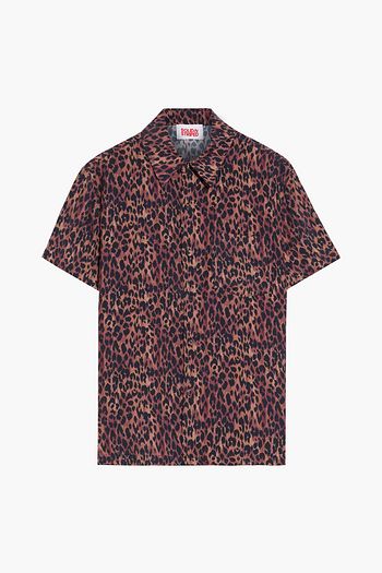 SOLID & STRIPED The Cabana leopard-print voile shirt