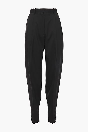 ALTUZARRA Pleated wool-blend tapered pants