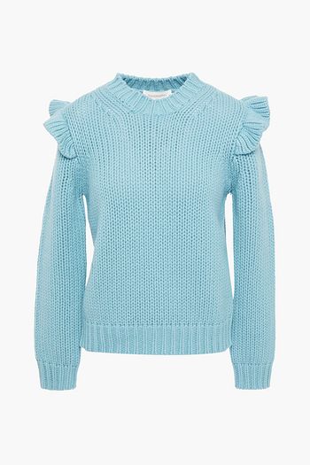 ZIMMERMANN Pullover aus Merinowolle mit Rüschen