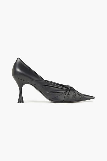 BALENCIAGA Drapy Pumps aus Leder mit Knotendetail