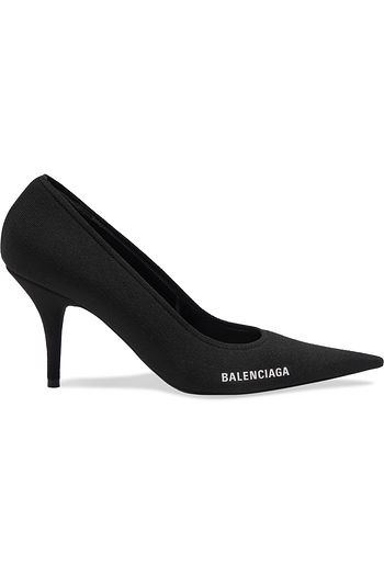 BALENCIAGA Knife logo-print stretch-knit pumps