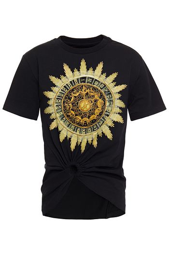 PACO RABANNE Ring-embellished printed cotton-jersey T-shirt