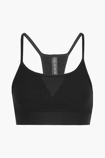 KORAL Trifecta Pine stretch-jacquard sports bra