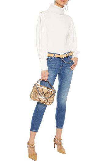 DL1961 Florence cropped faded low-rise skinny jeans