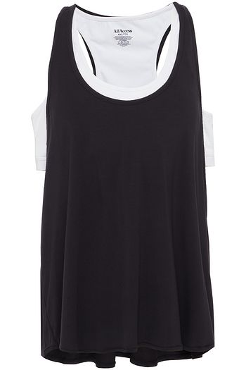 ALL ACCESS Layered ribbed modal-blend jersey tank