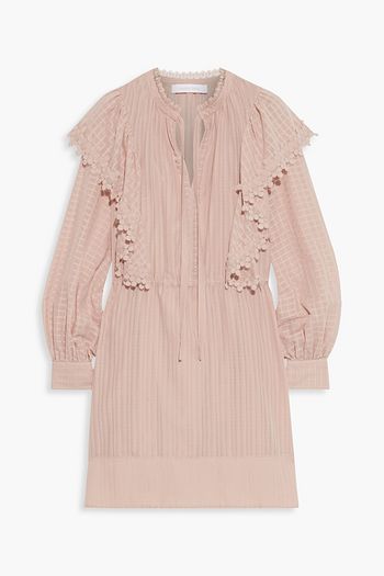 SEE BY CHLOÉ Ruffled cotton-jacquard mini dress