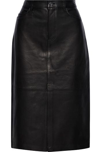 FRAME Le Midi leather pencil skirt