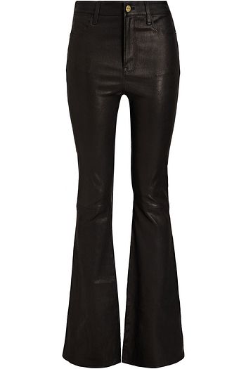 FRAME Le High Flare leather flared pants