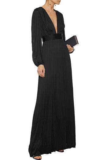 MARIA LUCIA HOHAN Inari tie-back plissé silk-tulle gown