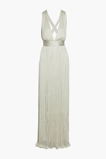 MARIA LUCIA HOHAN Ryana open-back plissé silk-tulle gown