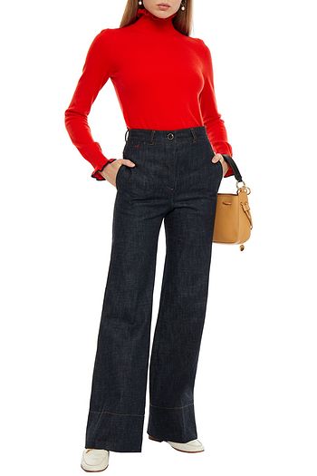 SEE BY CHLOÉ Ruffle-trimmed wool-blend turtleneck sweater