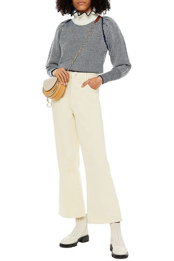 SEE BY CHLOÉ Ruffled jacquard-knit sweater
