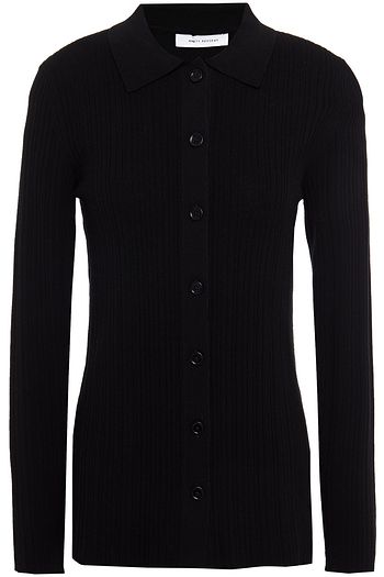 NINETY PERCENT Ribbed Lyocell-blend cardigan