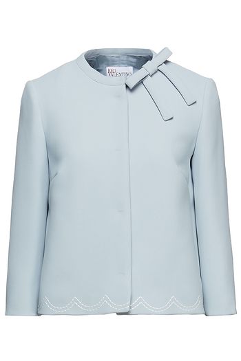 REDVALENTINO Bow-embellished crepe jacket