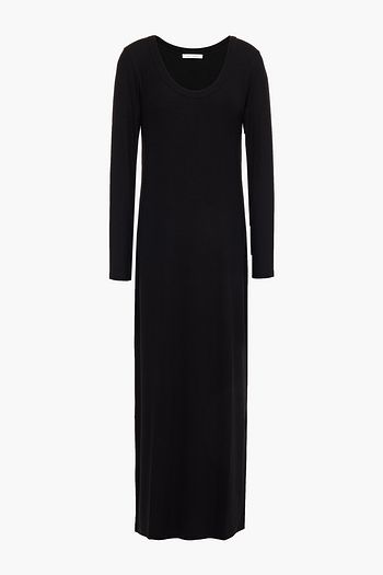 NINETY PERCENT Ribbed stretch-Tencel jersey maxi dress