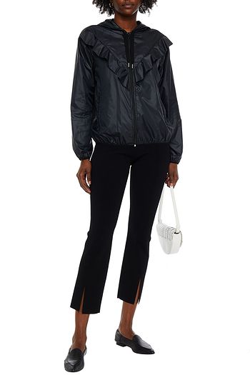 REDVALENTINO Ruffled shell hooded jacket