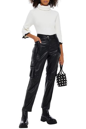 REDVALENTINO Leather straight-leg pants
