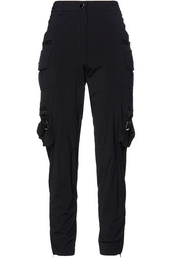 REDVALENTINO Buckle-detailed shell slim-leg pants