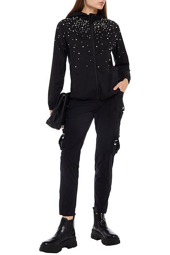 REDVALENTINO Buckle-detailed shell slim-leg pants