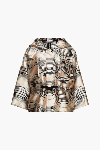 REDVALENTINO Satin-jacquard hooded jacket