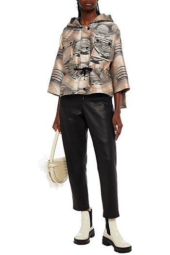 REDVALENTINO Satin-jacquard hooded jacket