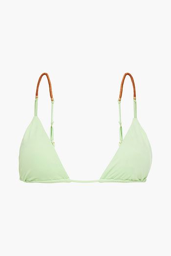 VIX PAULA HERMANNY Embellished triangle bikini top