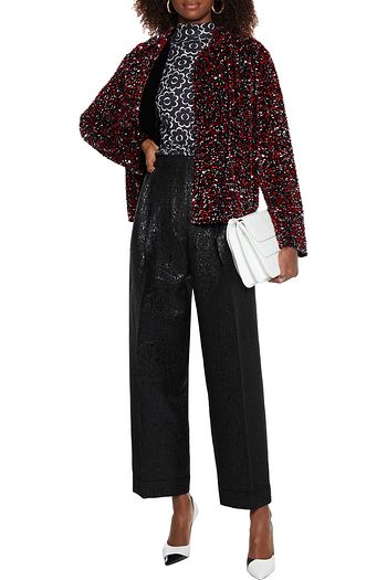 DRIES VAN NOTEN Sequin-embellished velvet jacket