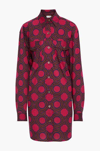 DRIES VAN NOTEN Darwy printed cotton-poplin shirt dress